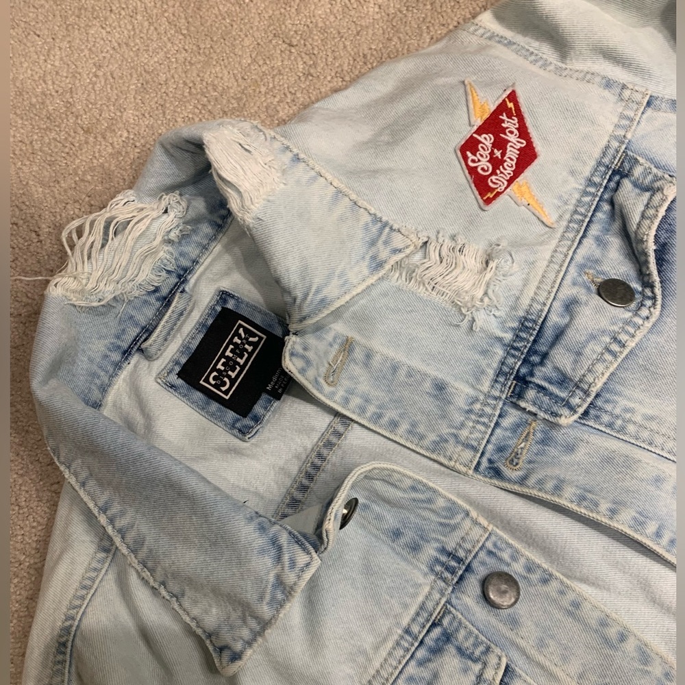 Seek Discomfort Oversized Denim Jacket | Size: M